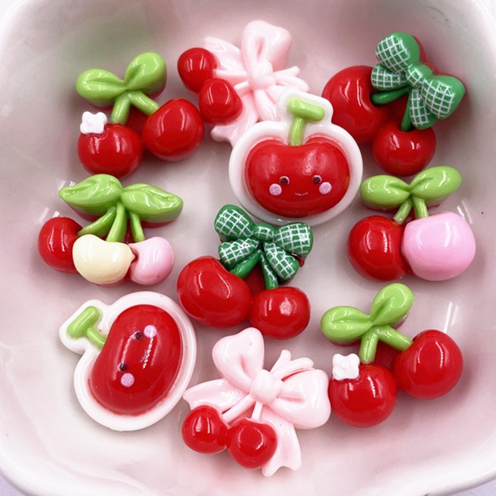 Paradise Jewelry & Watches Llc Miami - 24pcs Colorful Kawaii Cartoon Bowknort Red