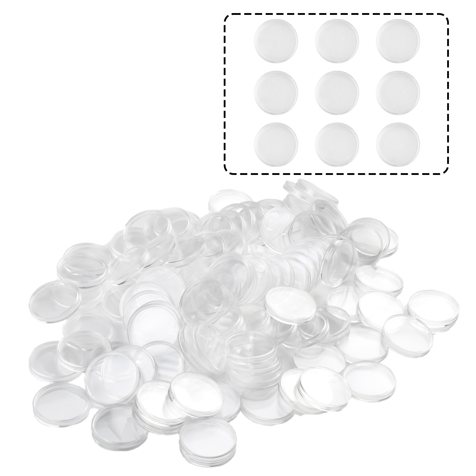 Collectors Coins Jewelry & Watches Of Smithtown Reviews - 100Pcs Transparent Plastic Round Coin Capsules
