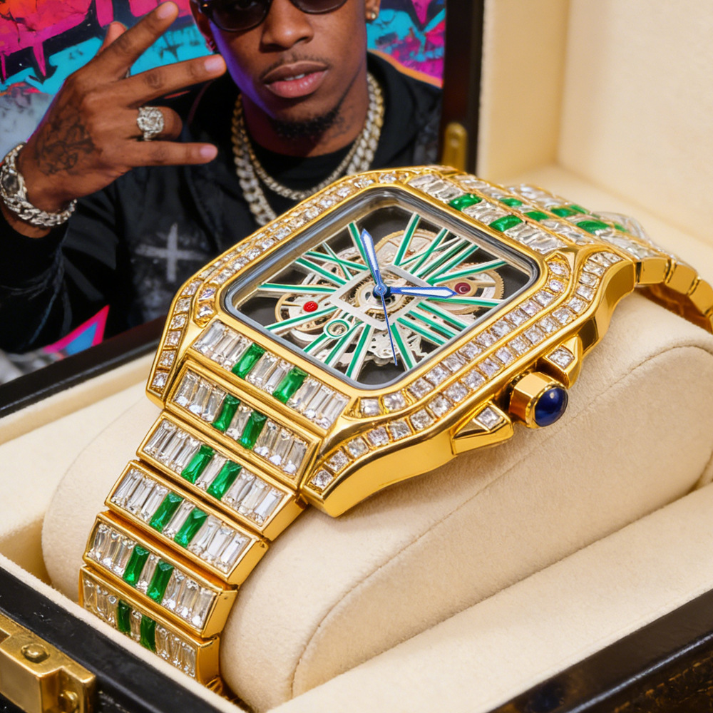 Jewelry Watches Brands - Hollow Luxury Bling Quartz Wristwatch Man