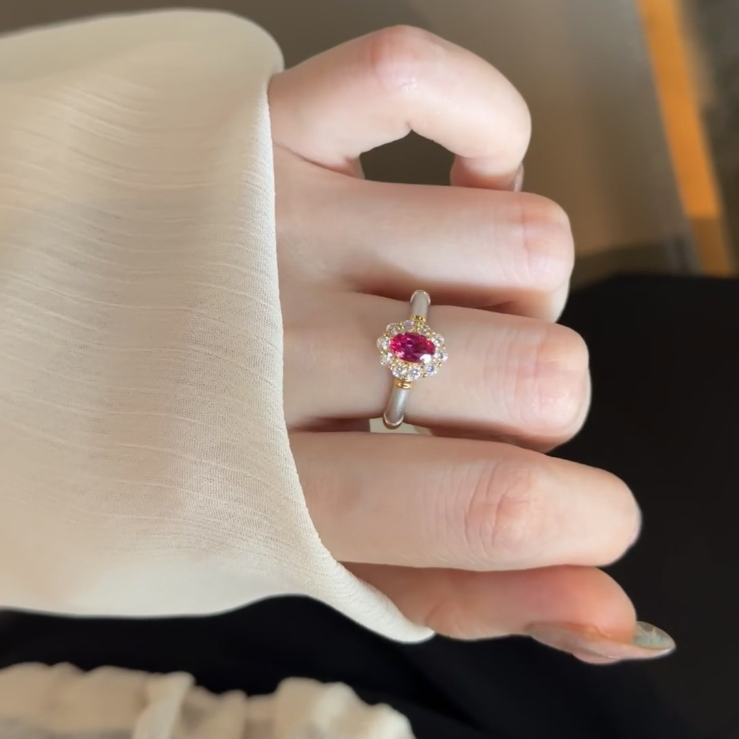 Statement Cocktail Ring - S925 sterling silver ring light luxury