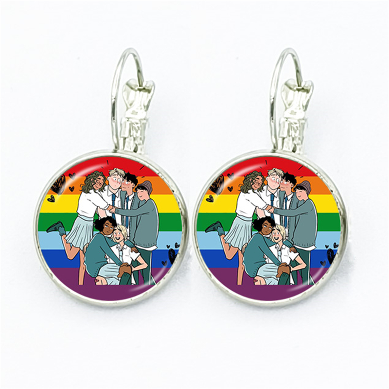 Nick'S Jewelry & Watches Reviews - Heartstopper Cartoon Photos Glass Earrings Charlie