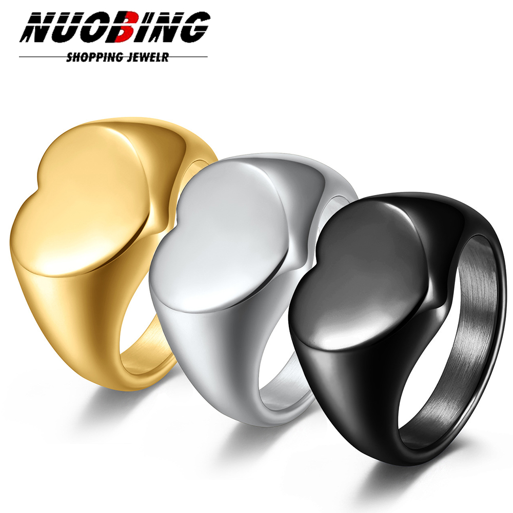 Statement Cocktail Ring - Customized Women Signet Ring Cute Heart