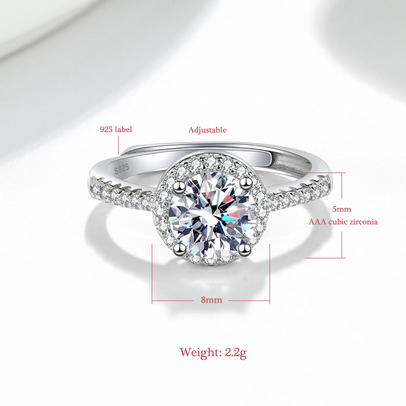 New 925 Sterling Silver Round  - огляд і ціна Statement Cocktail Ring