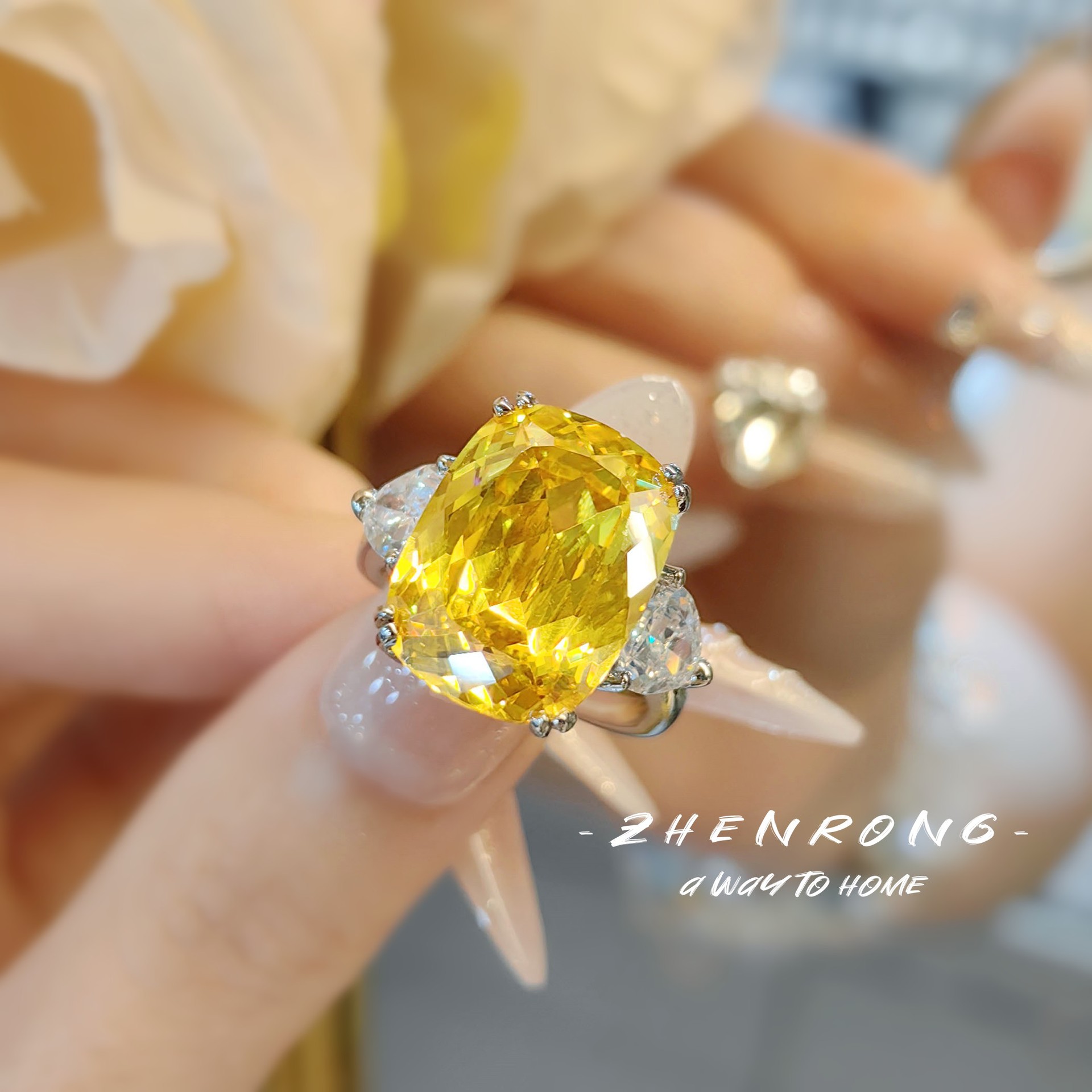S925 sterling silver ring luxu - огляд і ціна Statement Cocktail Ring