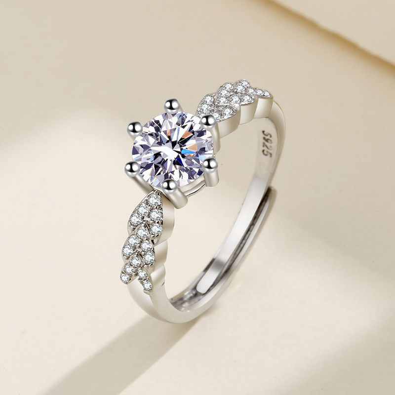 New Moissanite 925 Sterling Si - огляд і ціна Statement Cocktail Ring