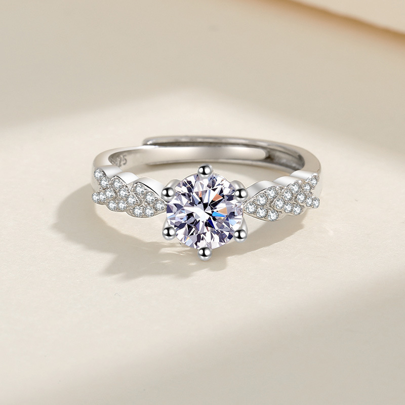 New Moissanite 925 Sterling Si - огляд і ціна Statement Cocktail Ring