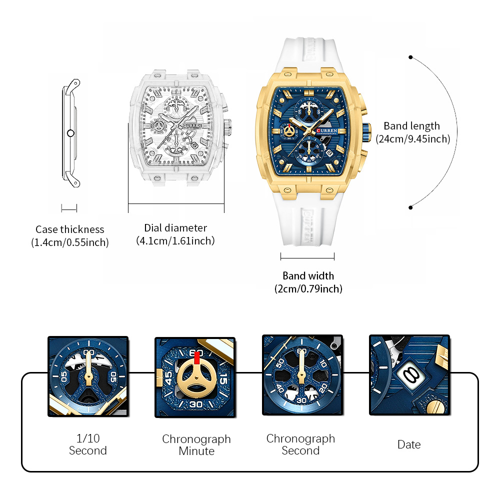 CURREN Luxury Vintage Watch fo - огляд і ціна Jewelry Bracelet Watches