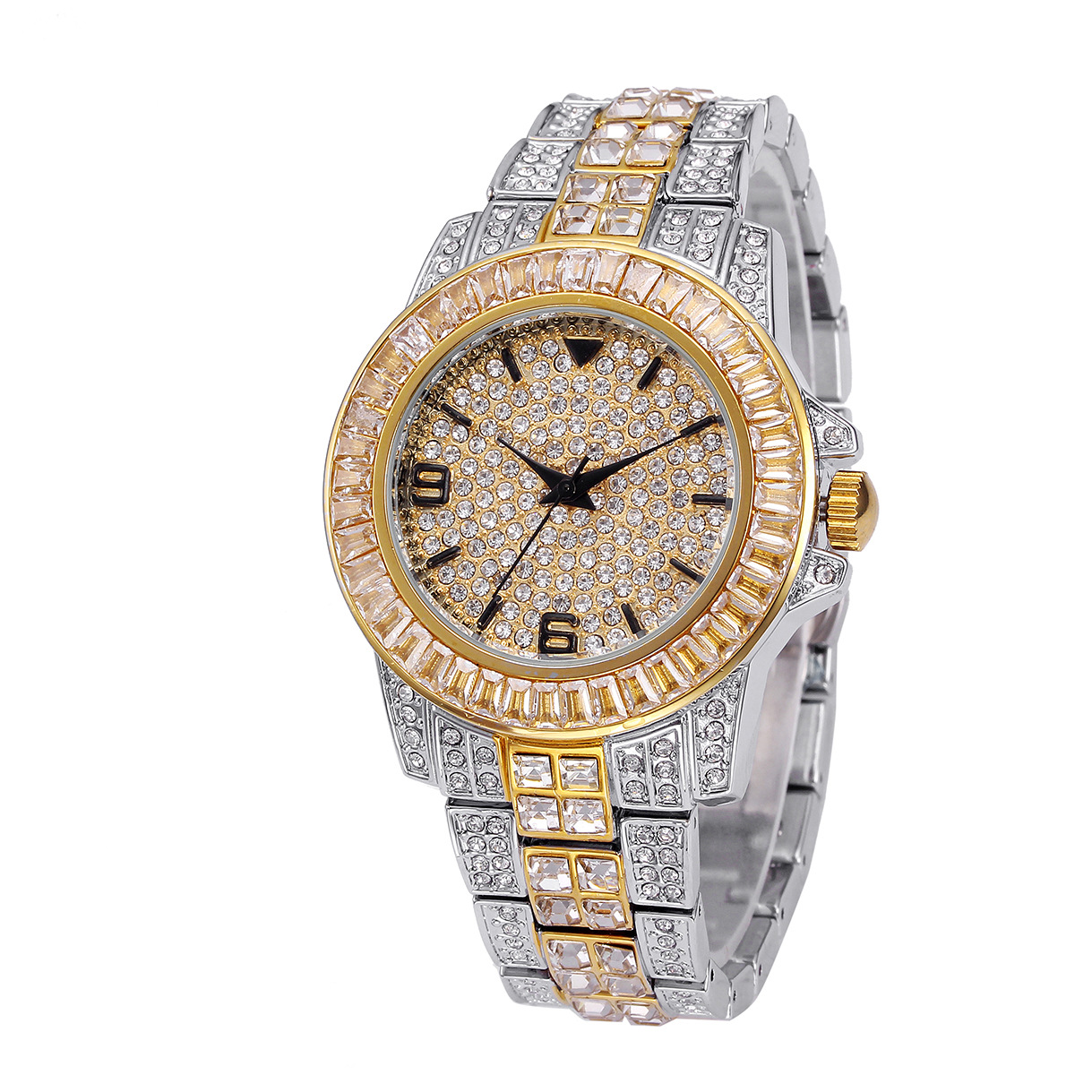 Luxury Full Stone Quartz Watch - огляд і ціна Jewelry Bracelet Watches