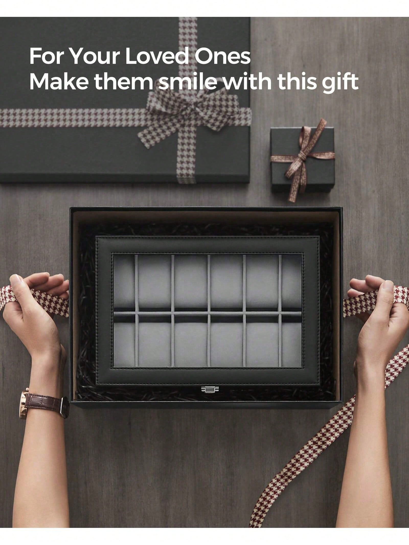 12-Slot Lockable Watch Box wit - огляд і ціна Watch Display Box