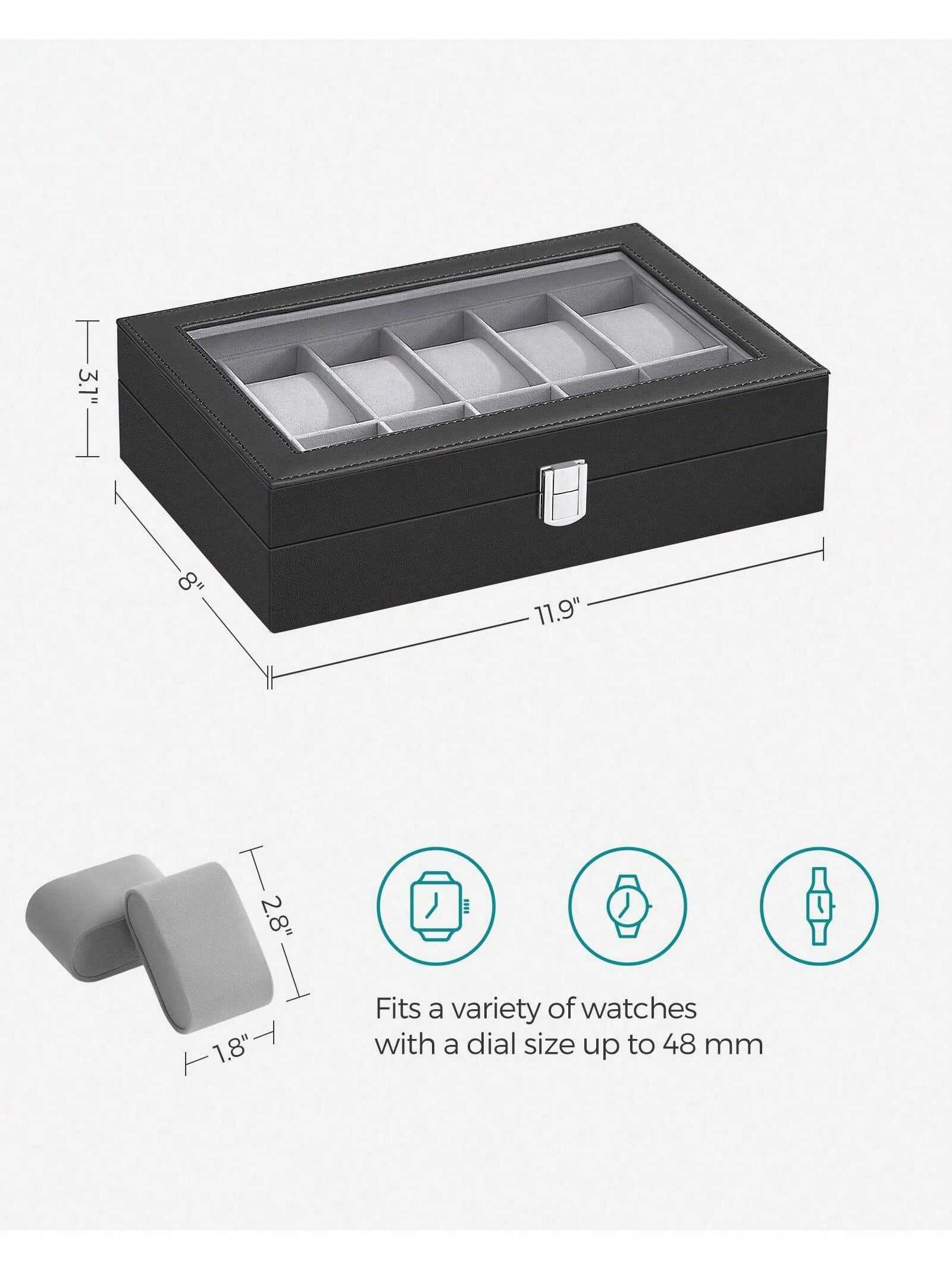 12-Slot Lockable Watch Box wit - огляд і ціна Watch Display Box