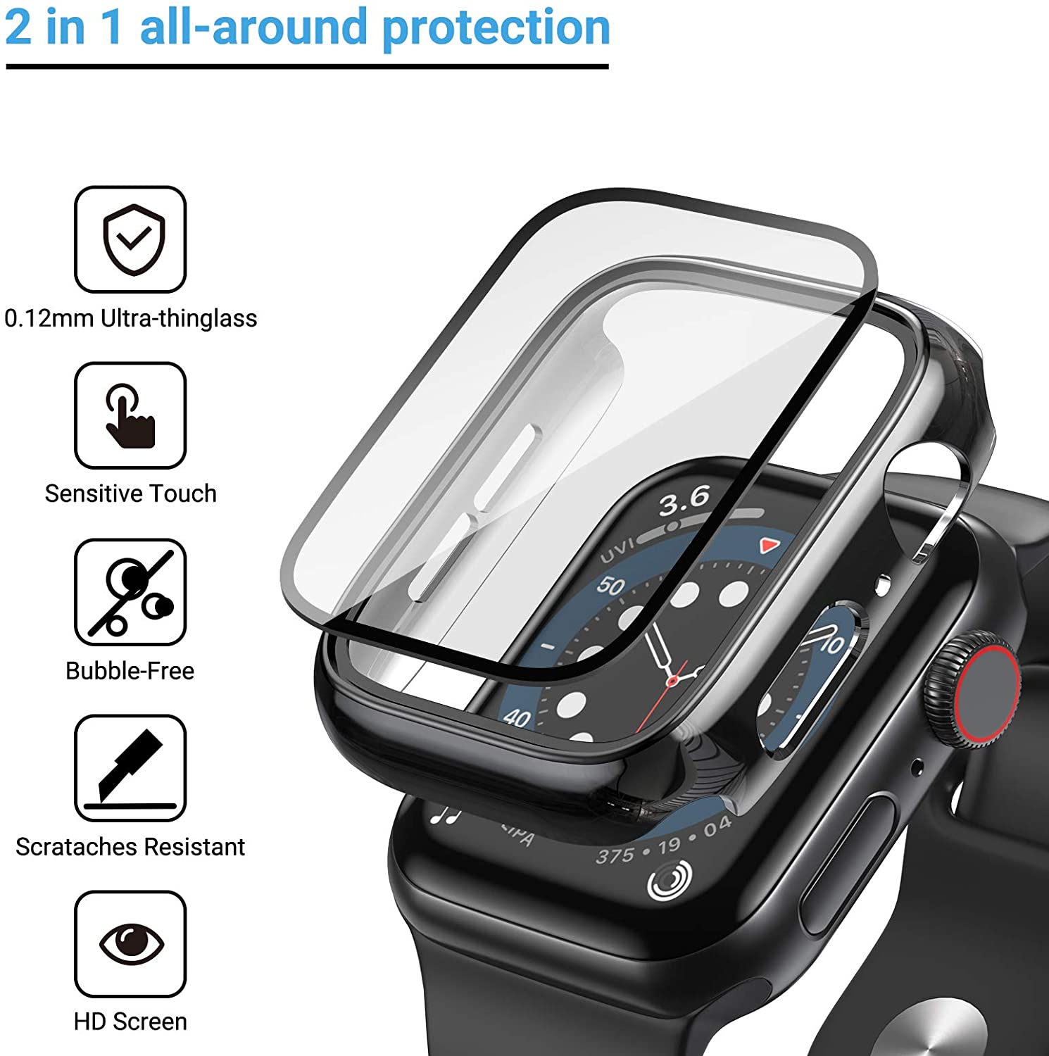 Glass+cover For Apple Watch Ca - огляд і ціна Jewelry Smart Watches