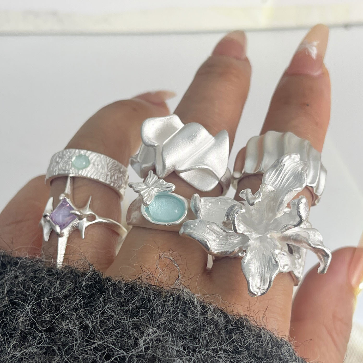 925 Sterling Silver Rings For  - огляд і ціна Statement Cocktail Ring