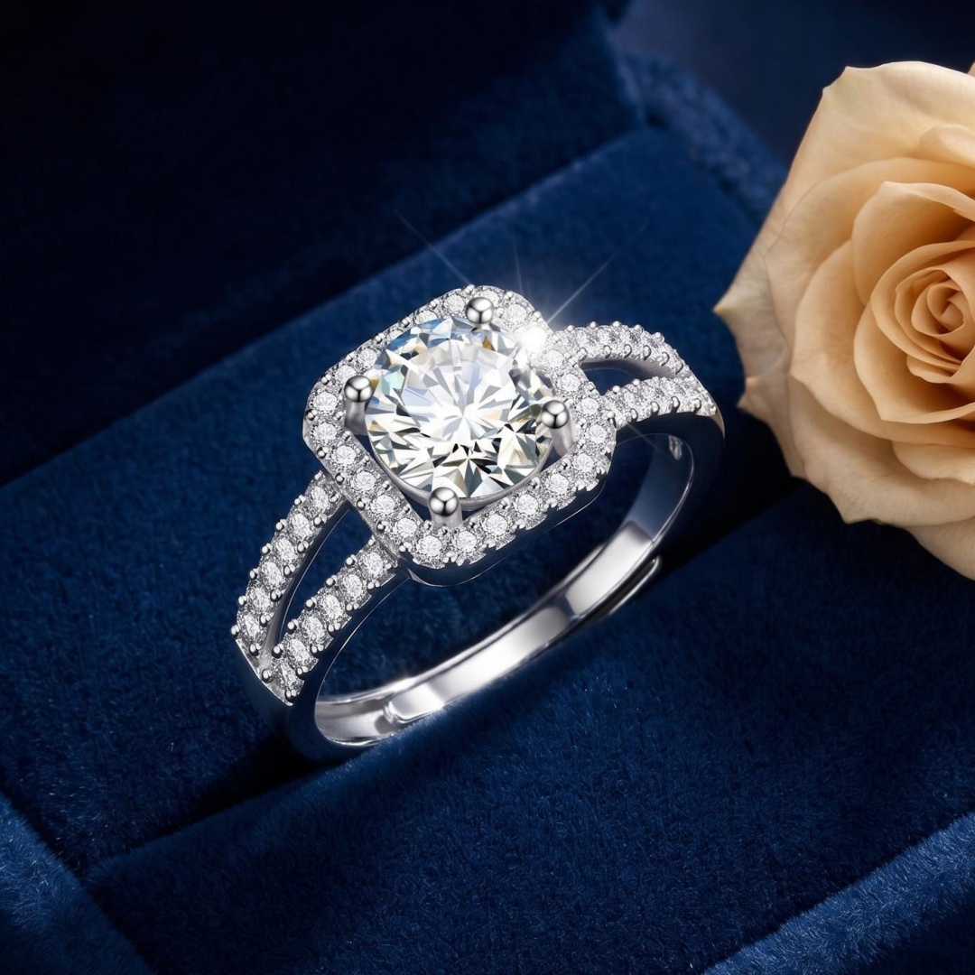 Luxury 925 Sterling Silver Cla - огляд і ціна Statement Cocktail Ring