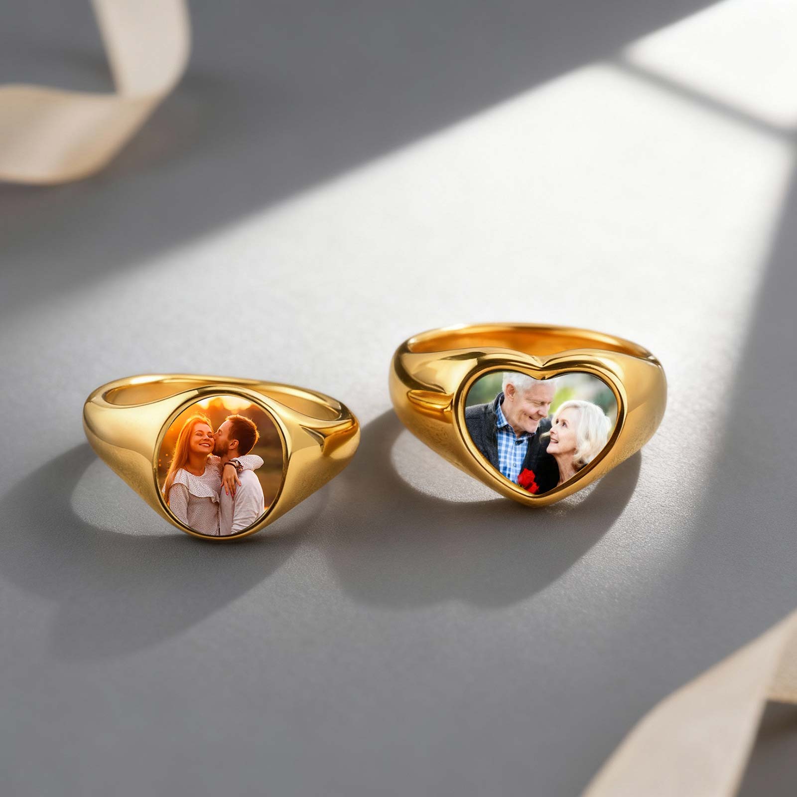 Custom Photo Signet Ring for W - огляд і ціна Statement Cocktail Ring