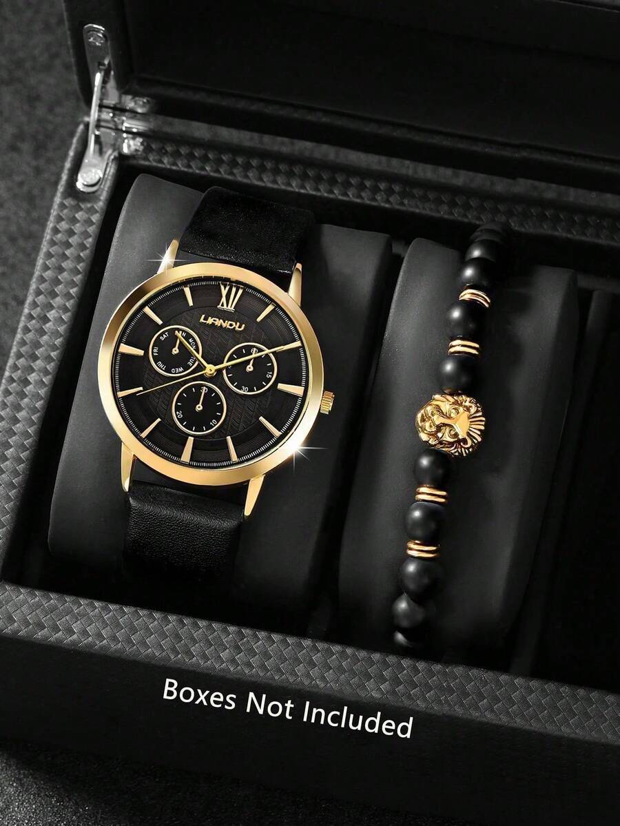 LIANDU LIANDU 1 Set Men's Fash - огляд і ціна Jewelry Bracelet Watches