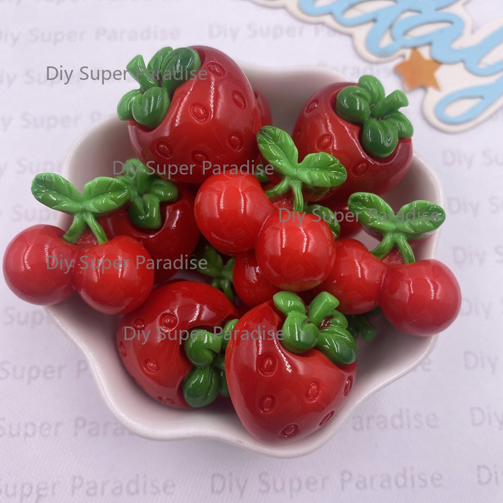 8PCS Resin Kawaii Colorful Red - огляд і ціна Paradise Jewelry & Watches Llc Miami