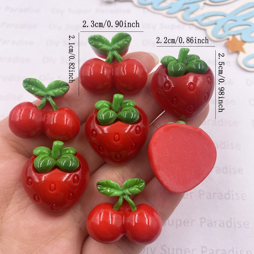 8PCS Resin Kawaii Colorful Red - огляд і ціна Paradise Jewelry & Watches Llc Miami