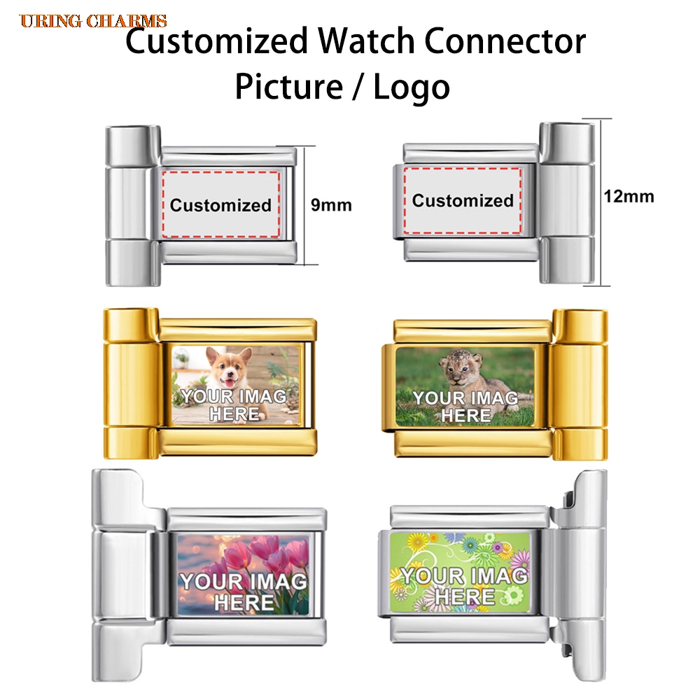 1 pair Picture Logo Customized - огляд і ціна Italian Jewelry Watches