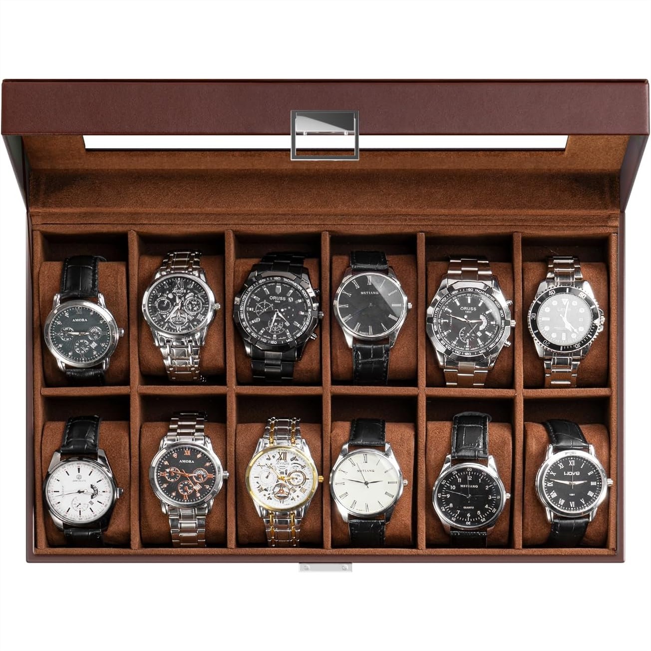12 Slot Watch Display Case wit - огляд і ціна Watch Display Box