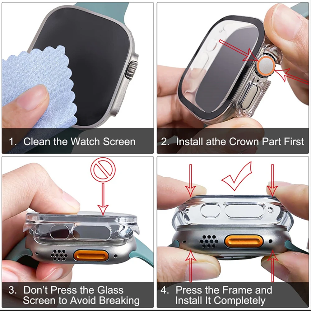 Glass+case For Apple Watch Ult - огляд і ціна Jewelry Smart Watches