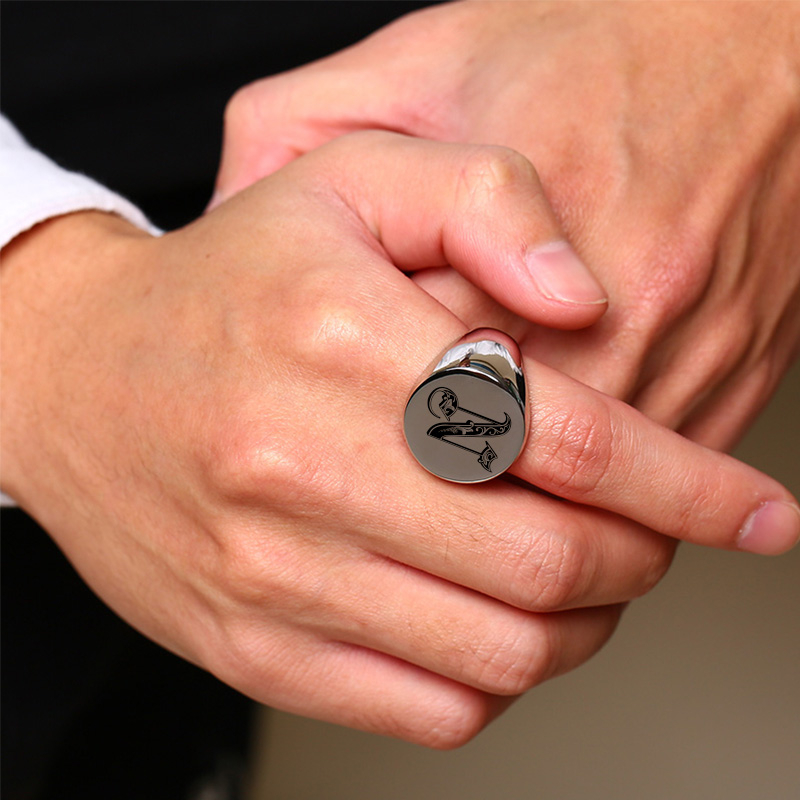 Vnox Stylish Pattern Font Init - огляд і ціна Statement Cocktail Ring
